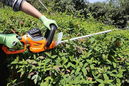 GARCARE Electric Hedge Trimmer Corded-4.8 Amp 24inch Dual-Action Cutting Laser Blade Tree Trimmer Branch Cutter for Lawns, Bushes and Garden Landscaping