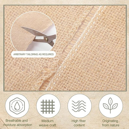 Tranqun 40" x150 Feet Burlap Cloth Fabric Roll Gardening Burlap Roll Long Tree Wrap Rolls Multipurpose Jute Fiber Material for Gardening Outdoor Trees Weddings Party Decor