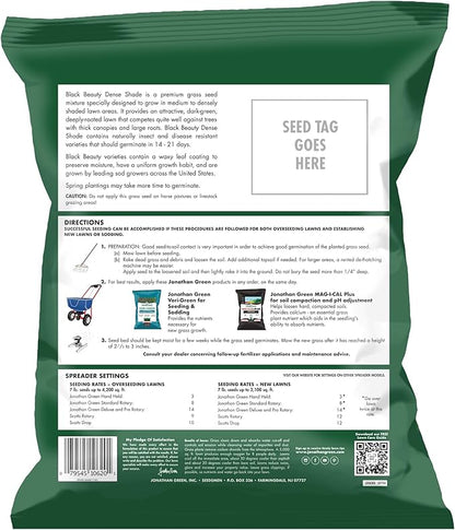 Jonathan Green (10620) Black Beauty Dense Shade Grass Seed - Cool Season Lawn Seed (7 lb)