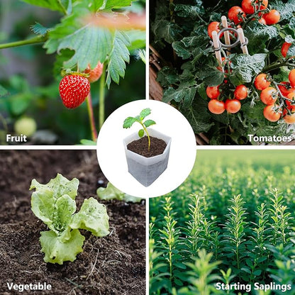 Belit 50 Pcs Non-Woven Plant Nursery Bags, Seedling Pots Container for Vegetable, Flower, Starting saplings, Plant Grow (11.6"x11.2")