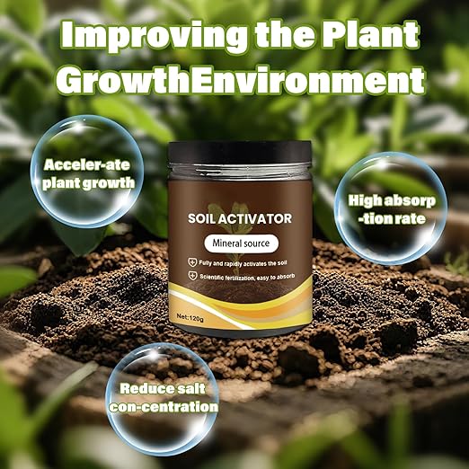 Soil Activator for Plants, 120g Soil Pro Activator, Nauticos SoilActivator, Organic Water-Soluble Formula for Optimal Nutrient Uptake & Root Development, Enhance Growth for Vegetables & All Plants