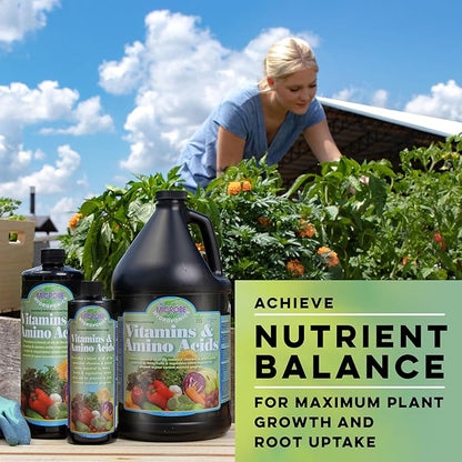 Microbe Life Hydroponics Premium Vitamins & Amino Acids Essential for Maximum Plant Growth and Root Uptake, Use with Any Feeding Systems Including Hydroponics or Soil, 16 Ounces