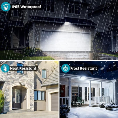 Light Sensor Auto Flip Solar Motion Sensor Outdoor Lights 2200mAh, 1500LM LED Wireless Solar Security Flood Lights Outdoor Waterproof IP65 No Flicker for Outside Yard Patio Fence, 2 Pack