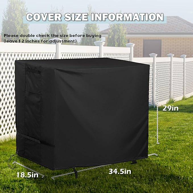 Outdoor Raised Garden Bed Cover for Best Choice Products 34x18x30in Raised Garden Bed, Outdoor Planter Box Stand Cover for Mobile Elevated Wood Planter/Planting Bed
