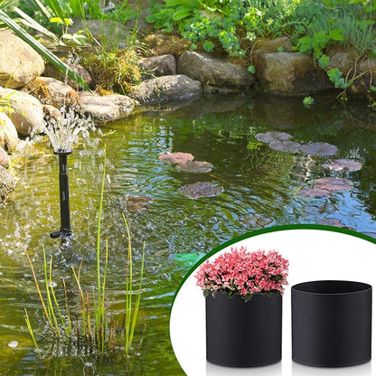Norme 8 Pcs Aquatic Plant Pots for Pond, Pond Plant Baskets Heavy Duty Fabric Pots for Garden, Aquatic Plants, Bog Plants, Water Lily, Lotus, Flower(8 x 6 Inch)