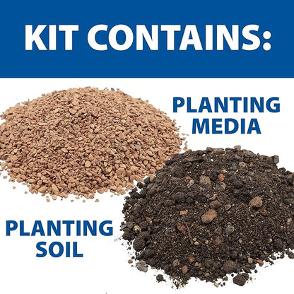 The Pond Guy Small Black Outdoor Planting Kit - Bag & Soil for Water Lilies & Bog Plants - 6 Quarts - Rectangular - Modern - Aeration - Adaptable Shape