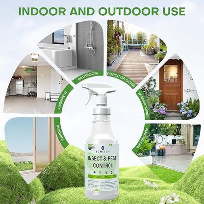 Peppermint Oil Spray for Bugs, 32 Oz Insect & Pest Control Spray for Bed Bug, Ants, Mite and Flea, All Natural Plant Extract Based Spider Repellent Indoor, Child & Pet Safe