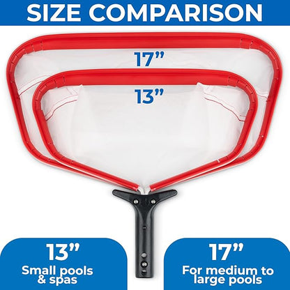 ProTuff 13" Spa Silt Net - 2 Year Unconditional Free Replacement - Heavy Duty Ultra Fine Mesh Silt & Sand Skimmer Cleans 3X Faster Than Vacuum - 13 inch Leaf Rake Bag for Pollen