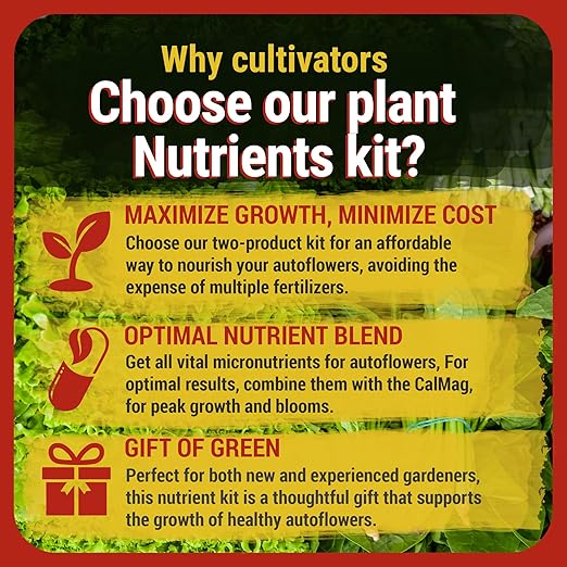 Cronk Nutrients Bonnie & Clyde Autoflower Nutrients Bloom and Grow – Yield Increasing Autoflower Plants Nutrient Kit – Easy to Use Plant Food – Optimal Formula for Optimal Results, 4L