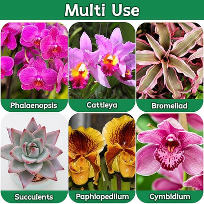 Orchid Bark Potting Mix, 4QT Premium Orchid Potting Mix, Orchid Bark for Indoor Plants with Pine Bark & Perlite, Superior Ventilation & Drainage to Boost Plants’ Growth, Orchid Soil