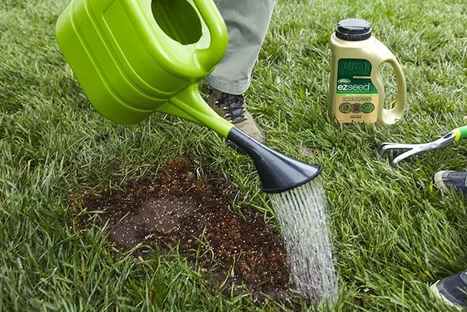 Scotts EZ Seed Patch & Repair Tall Fescue Lawns Combination Mulch, Grass Seed and Fertilizer for Bare Spots and Repair, Grows Anywhere, 3.75 lb, Brown