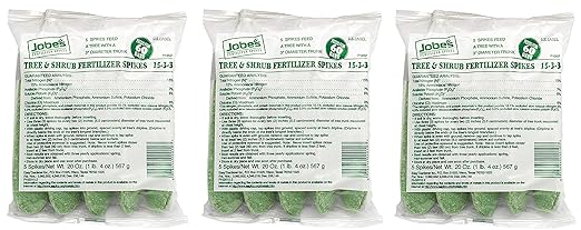 Jobe's 02010 Tree & Shrub Fertilizer Spikes, 5 Bag (Thrее Рack)