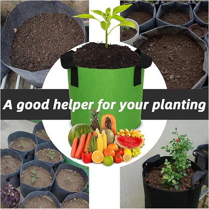 Grow Bags,Growing Pot Bags Garden Grow Bag Indoor Outdoor Fabric Aeration Plant Pot Container Flower Vegetable Pouch (Mixed 15colors,10Gallon)