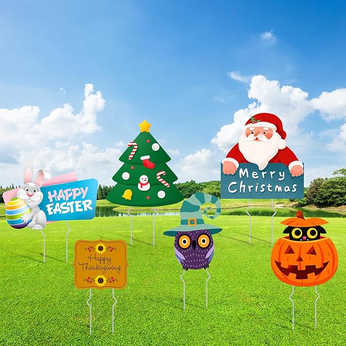 Nicunom 40 Pack Yard Sign Stakes Metal, 13 Inch Yard Stakes for Signs, Heavy Duty Wire Lawn Sign Stake Sign Holder Stand for Halloween Christmas Corrugated Plastic Sign