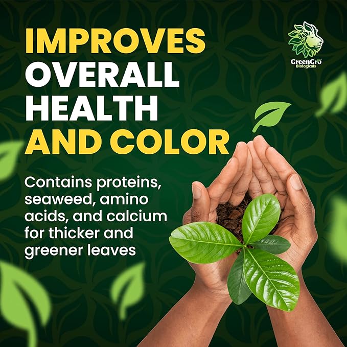 GreenGro Green Aminos, Rooting Stimulator Blend with Amino Acids and Nutrients for Potting Mix, Soils, Cuttings, and Hydroponic Gardens, Organic Plant Food for Indoor and Outdoor Plants, 2lb Pouch