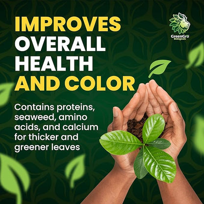 GreenGro Green Aminos, Rooting Stimulator Blend with Amino Acids and Nutrients for Potting Mix, Soils, Cuttings, and Hydroponic Gardens, Organic Plant Food for Indoor and Outdoor Plants, 2lb Pouch