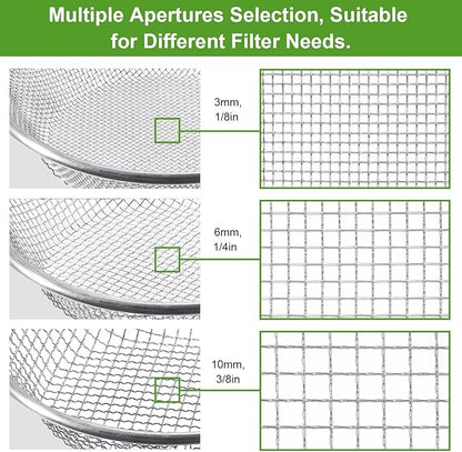 Soil Sifter Galvanized Screen, Soil Sieve for Compost Dirt Sand Rock, Rust-Resistant Sifter for 5 Gallon(1/8in,1/4in)