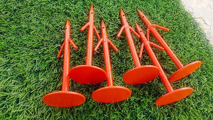 Pack of 6 Survey Land Marker in Orange Color/Property Stakes in Metal/Ground Markers Property Linemarker Boundary Stakes