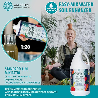 MARPHYL Organic Liquid Phosphate Soil Enhancer – Phosphorus Fertilizer for Root Development & Bloom Support, Ideal for Garden Flowers, Vegetables, Succulents & Hydroponics