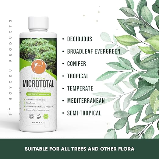 Liquid Bonsai Fertilizer Food Supplement - Micrototal Liquid Tree Fertilizer Helps Provide Trace Elements That Bonsai Trees Need When You See a Nutrient Deficiency