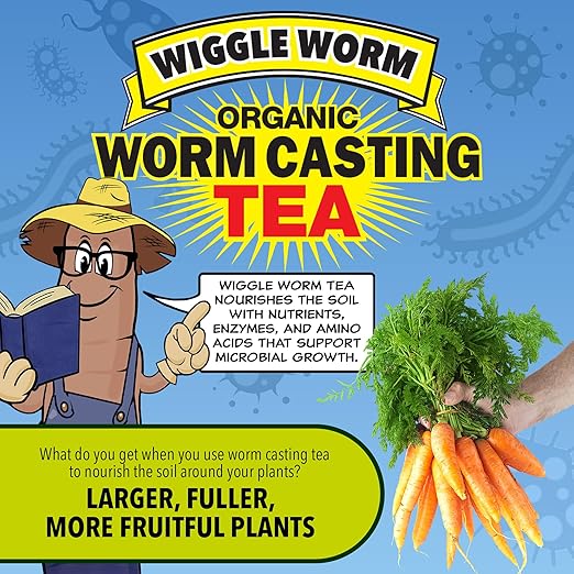 Pure Worm Castings Tea, 8 fl oz - Organic Liquid Fertilizer and Soil Amendment Concentrate for Indoor and Outdoor Plants