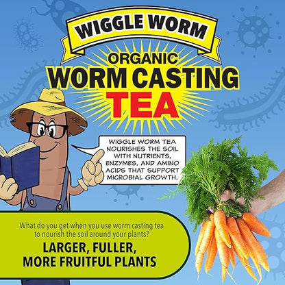 Pure Worm Castings Tea, 8 fl oz - Organic Liquid Fertilizer and Soil Amendment Concentrate for Indoor and Outdoor Plants