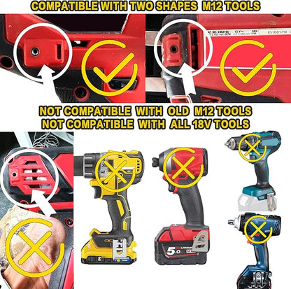 [MAGG HEVI] Tool Holster Compatible with Milwaukee M12 New Generation Tools,Gravity Locking Clip-On Tool Belt Holder for Drills, Driver, Impacts,Multi-Tool and More on Your Belt