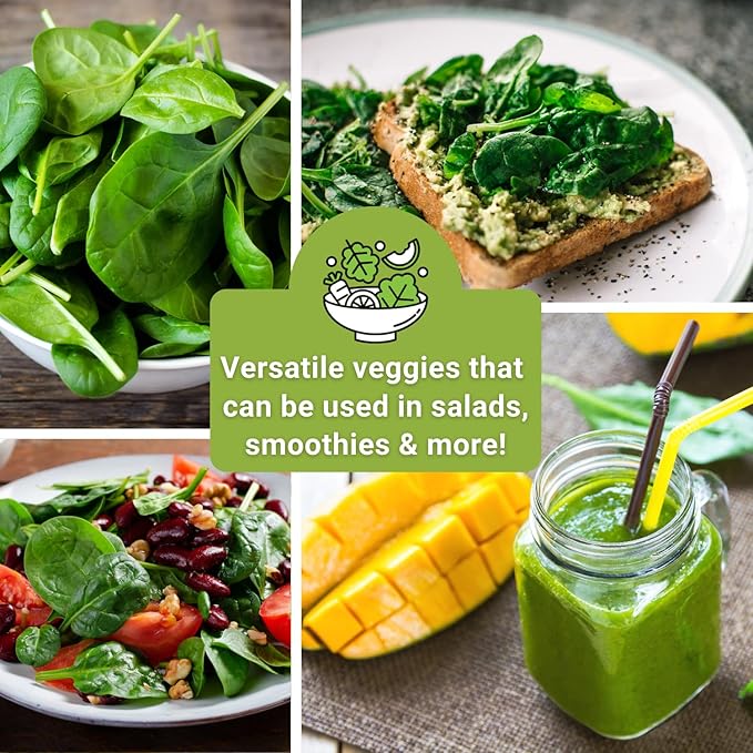 Sow Right Seeds - Spinach Seed Collection for Planting - Viroflay, Malabar & Bloomsdale Spinach - Cold Hardy Vegetable Seeds for Growing - Mix of Hardy, Flavorful Greens - Non-GMO Heirloom Packets