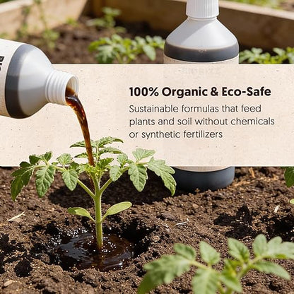 BioBizz All·Pack Outdoor - Complete Organic Nutrient Kit (6 x 16.9 fl oz) | Natural Fertilizer for Outdoor Plants, Soil Enhancer, Root & Bloom Booster for Garden Growth