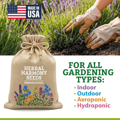 Medicinal Herb Seeds Variety Pack – 39 Heirloom Non-GMO Apothecary Seed Kit, Herbal Medicine & Tea Garden, Made in USA
