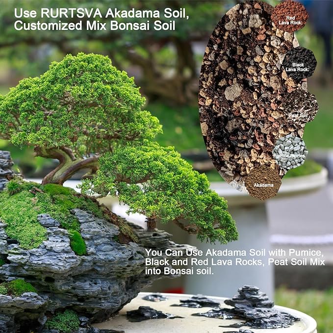 Akadama Bonsai Soil 2lbs Horticultural Potting Soil Amendment Cacti Succulent Plant Soil, Prevent Over Water, Provides Optimal Water Retention, Fast Drainage, YFAK000