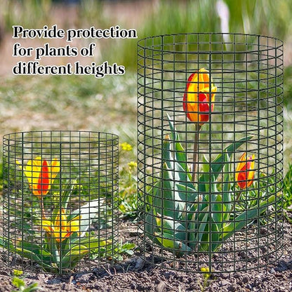 10 Pack Round Plant Protector from Animals, 12'' x 24'' and 12'' x12'' Metal Plant Cages to Keep Animals Out, Garden Protection Bunny Barricades, Wire Plant Protectors for Rabbits Chicken Duck