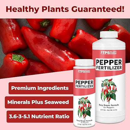 Pepper Fertilizer, Complete Liquid Pepper Plant Food, 32 oz (1 Quart)