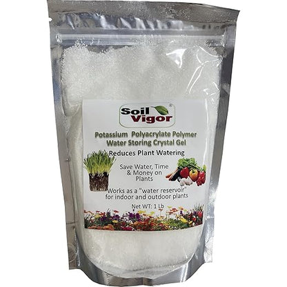 Water Storing Crystals Super Absorbent Hydro Gel Granules Polymer 1 Pound (Small Granular_20-100 mesh)