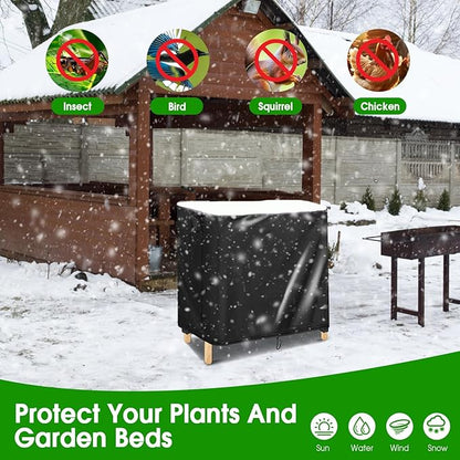 Customized Cover for Raised Garden Bed, Personalized Heavy Duty Waterproof Elevated Flower Bed Covers for Winter, Raised Tall Planter Box Cover for Outdoor Protection
