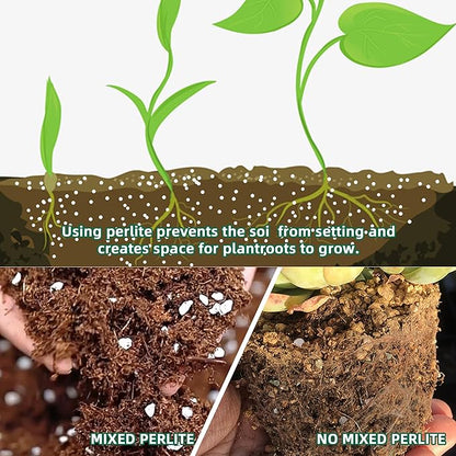 9 Quarts Perlite for Plant Soil - Amendment for Potting Soil, Improves Drainage and Aeration for Soil,Better for Root Growth…