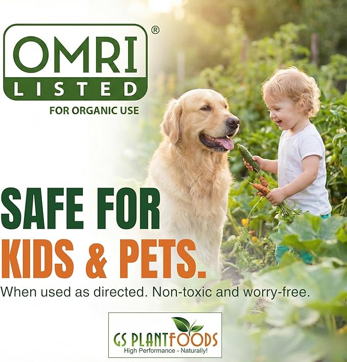GS Plant Foods Liquid Kelp Fertilizer – Suitable for Organic Growing, OMRI Listed Seaweed Concentrate for Lawns, Gardens & Soil - 1 Gallon (Makes Up To 800+ Gallons)