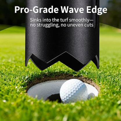 Updated Portable-Golf-Hole-Cutter-Tool, Ergonomic Design for Easy Cutting, USGA Standard 4" & 6" Hole Sizes, Golf Hole Digger for Backyard, Garden, Lawn, Golf Putting Green Practice, Golf Party