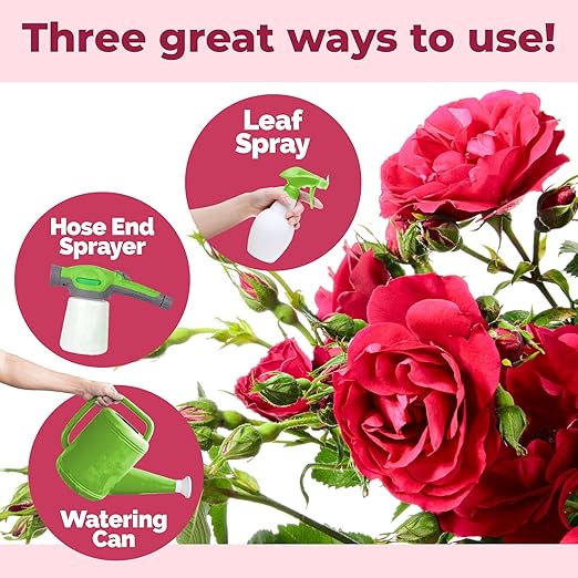 Rose Bush Fertilizer, Complete Liquid Rose Bush Plant Food, 32 oz (1 Quart)
