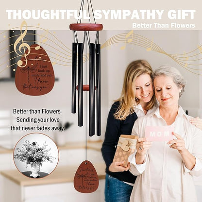 Dragonfly Decor Memorial Wind Chimes, Memorial Gifts Wind Chimes, Dragonfly Gifts for Women WindChimes for Outside, Sometimes Remembrance Sympathy Gift for Loss of Loved One, 26" Inches