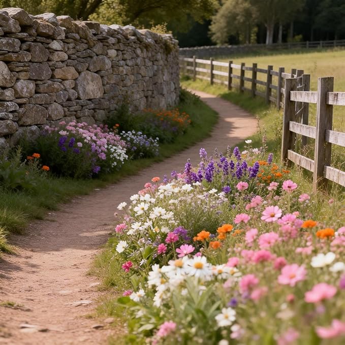 Wildflower Mix Seeds - 1000 Count, Easy to Grow, Colorful Wildflower Seeds for Garden, Lawn & Containers, Pollinator Friendly