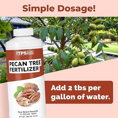 Pecan Tree Fertilizer for Pecan Trees, Supports Strong Growth and Hearty Nuts in All Varieties of Nut Trees, Liquid Fertilizer by TPS Plant Foods, 32 oz (1 Quart)