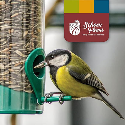 Schoen Farms Striped Sunflower Seeds – Shelled & Hulled Bird Food – 10 lb Bag – Premium Wild Bird Seed for Cardinals, Jays & Finches
