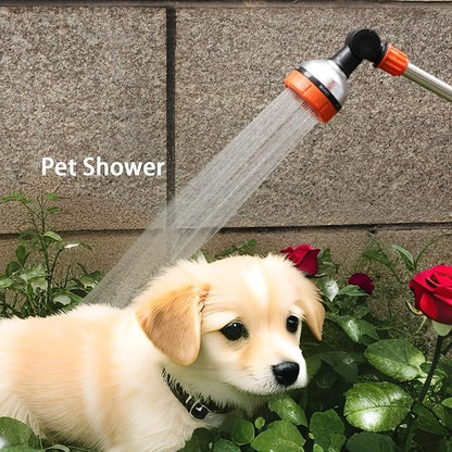 17.5" Multi-Pattern Watering Wand with Thumb Control & 180° Rotating Nozzle | 8 Spray Modes for High-Pressure Cleaning, Pet Bathing, Gardens, Hanging Baskets | Fits Standard Garden Hoses