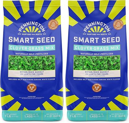 Pennington Smart Seed Clover and Grass Mix 7 lb,(Pack of 2)