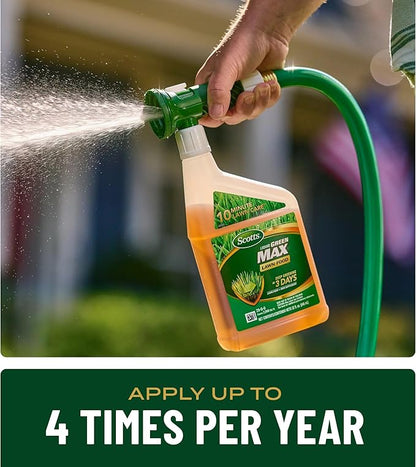 Scotts Liquid Green Max Lawn Food Refill, Lawn Fertilizer and Iron Supplement, for Any Grass Type, 29-0-0, 32 fl. oz.