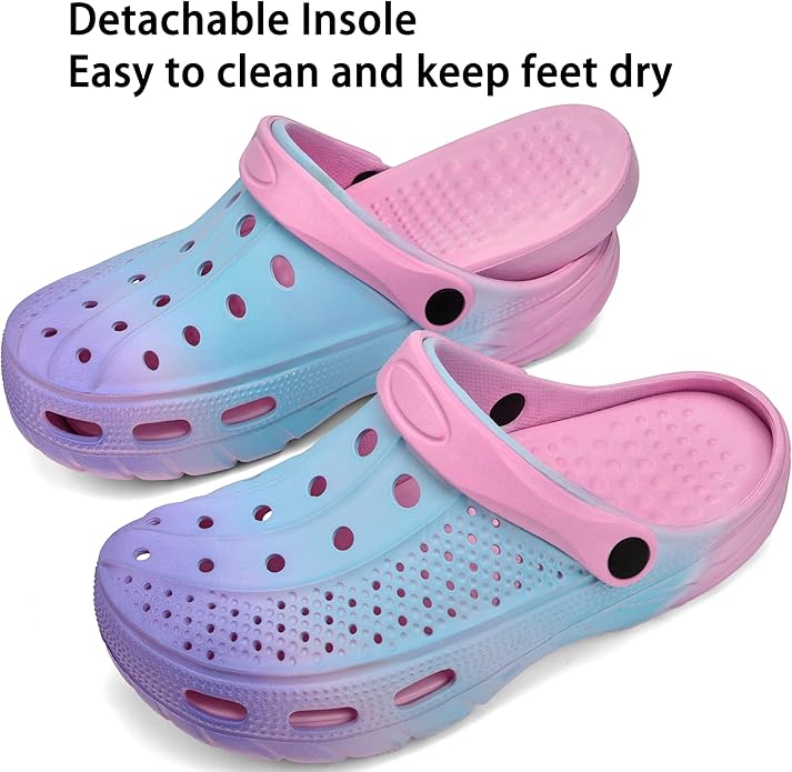 Women Men Orthopedic Clogs Arch Support Garden Shoes Sandals Slippers with Plantar Fasciitis Insoles
