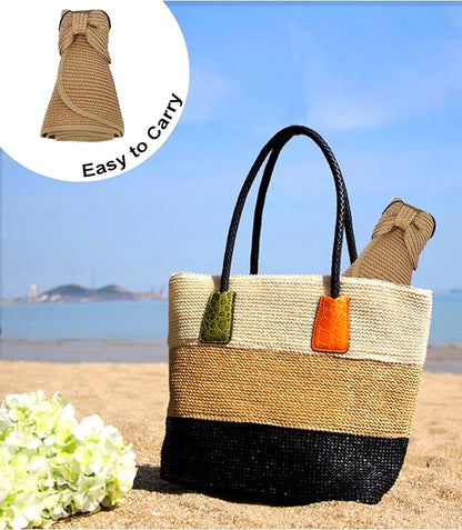 Womens Beach Straw Sun Hats Ponytail Hole Wide Brim Summer Visor Foldable Hat Sun Protection Packable for Travel Pool