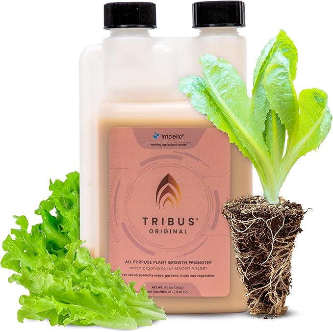 Tribus Organic Microbial Inoculant | Root Booster for Plants, Increases Plant Yield, Root Growth, Flower & Fruit Quality | Visible Root Growth in 24Hrs | Pet & Planet-Safe | Made in The USA | 8.5oz