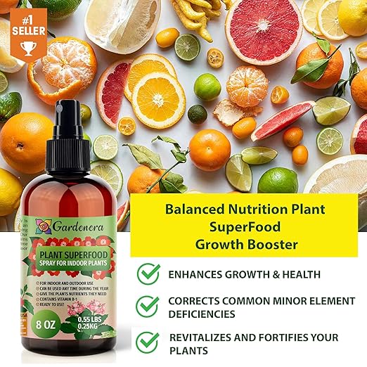 𝐁𝐄𝐒𝐓𝐒𝐄𝐋𝐋𝐄𝐑 Plant Superfood for Fiddle Leaf FIG Plants with B1 Vitamin, Glucose and Essential Minerals - Organic Plant Food Fertilizer for Indoor & Outdoor Fiddle Leaf FIG - 8oz